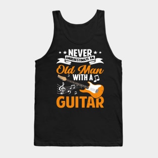 Never underestimate an old man with a GUITAR Tank Top